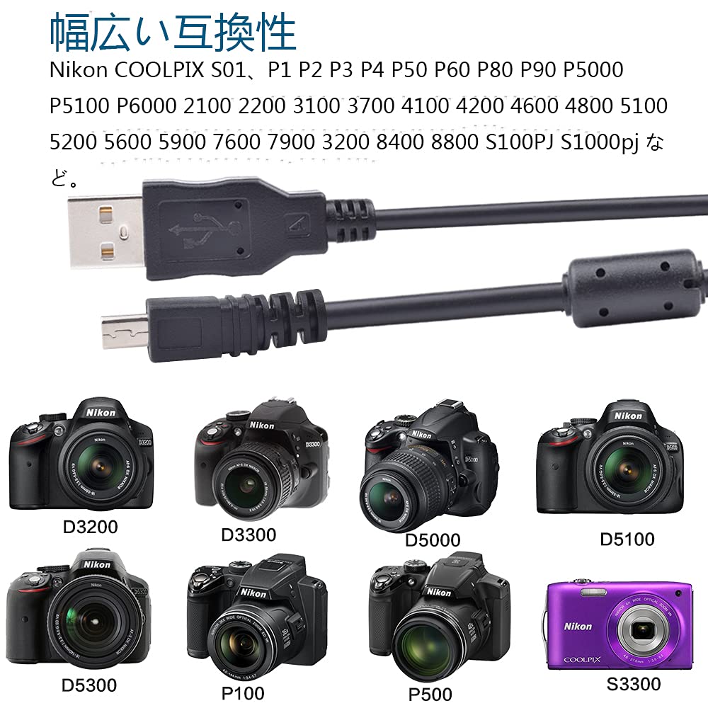 Amazon.co.jp: Sqrmueki UC-E6 デジタル一眼レフカメラ 交換用USB